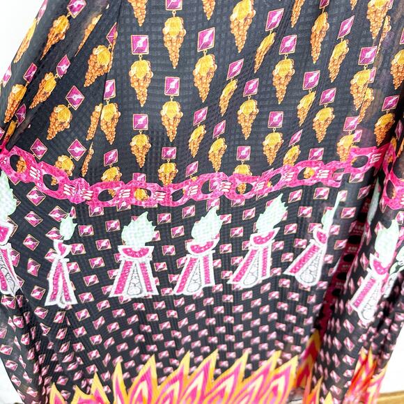 Temperley London Womens Millais Twist Maxi Dress Halter Off Shoulder Printed 10 - Picture 5 of 8